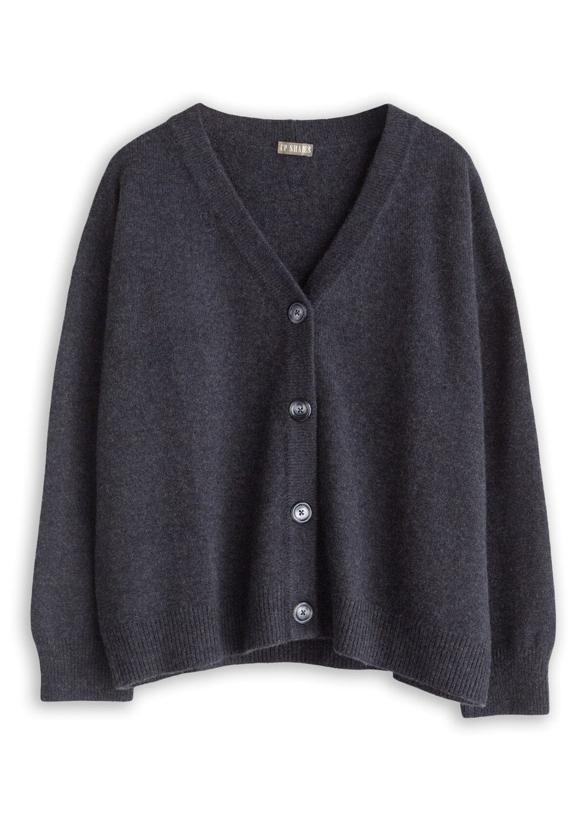 Cardigan Sweater - Fall 24 A80 - Fall Cashmere CP Shades Almost Black 6533M