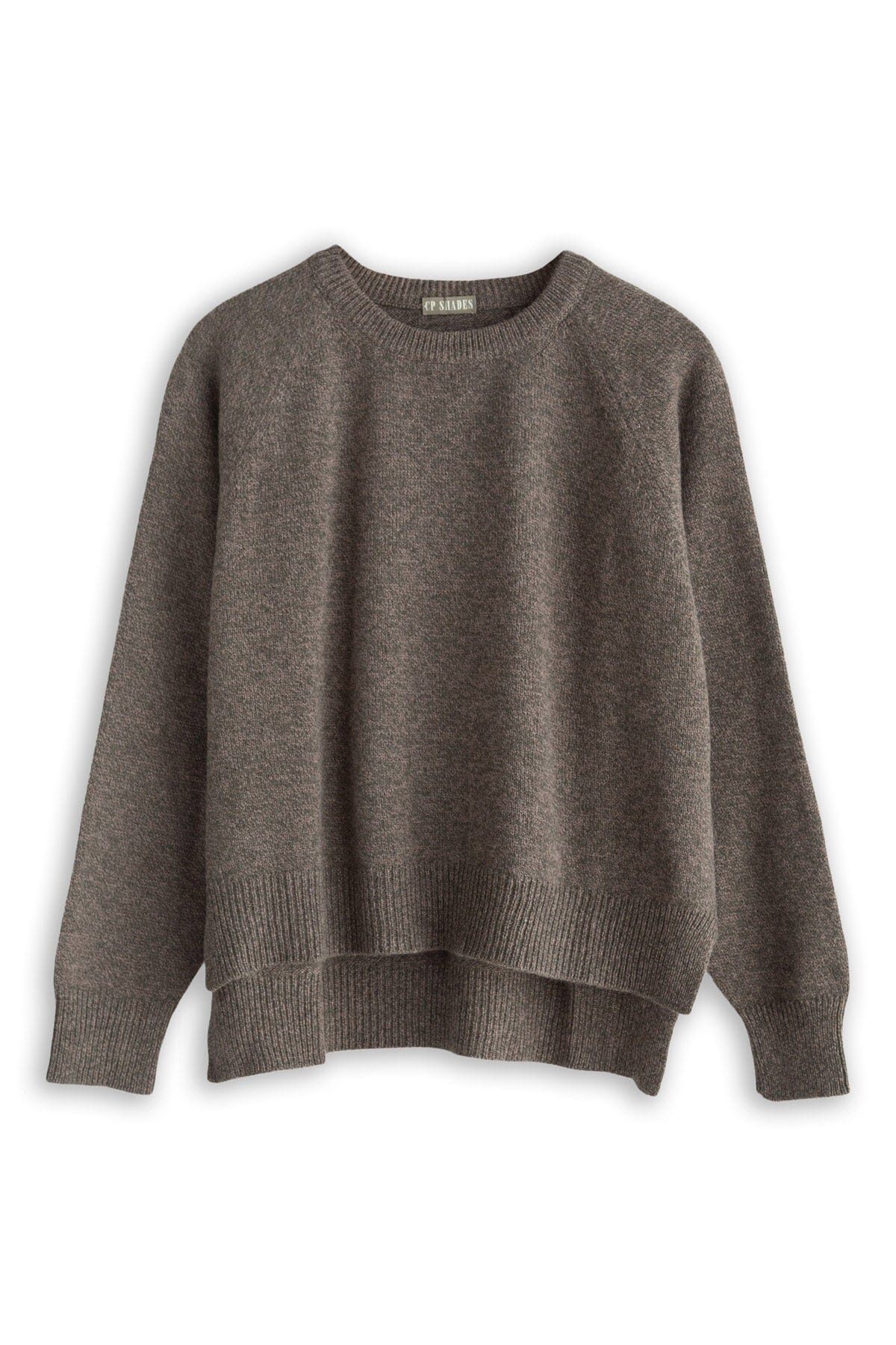 Hi-Lo Crewneck Wool Sweater - Fall 24 A80 - Fall Cashmere CP Shades 52327