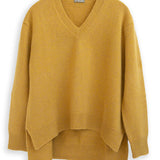 Hi-Lo V-Neck Wool Sweater - Fall 24 A80 - Fall Cashmere CP Shades 52297