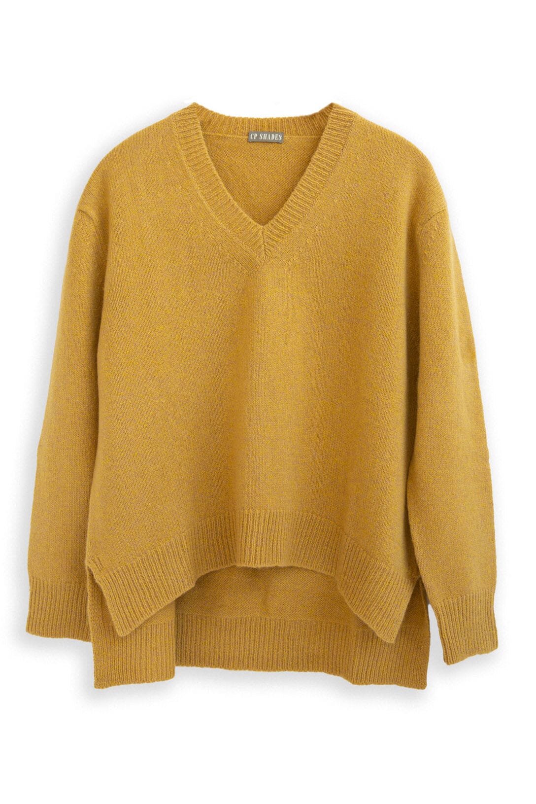 Hi-Lo V-Neck Wool Sweater - Fall 24 A80 - Fall Cashmere CP Shades 52297