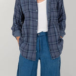 Joss - Brushed Plaid Double Cloth A94 - Plaid Sale CP Shades chambray 152