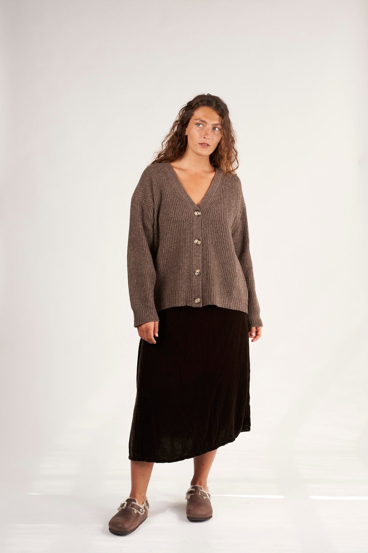 Rib Cardigan Sweater A70 - Fall Cashmere CP Shades 