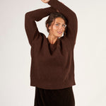 Rib V-Neck Sweater A70 - Fall Cashmere CP Shades 