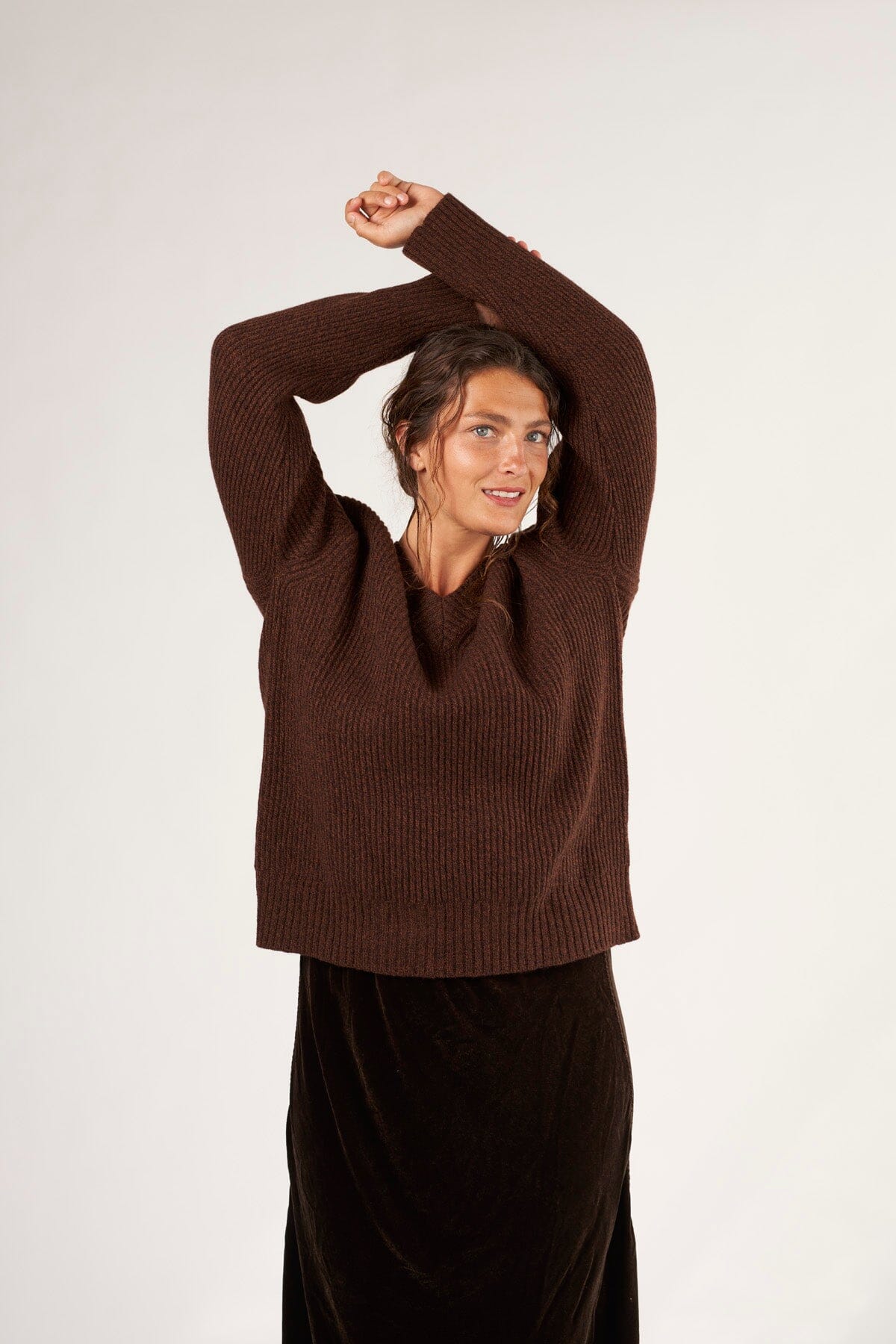 Rib V-Neck Sweater A70 - Fall Cashmere CP Shades 