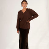 Rib V-Neck Sweater A70 - Fall Cashmere CP Shades 