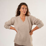 Rib V-Neck Sweater A70 - Fall Cashmere CP Shades 