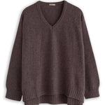 V-Neck Cashmere Sweater - Fall 24 A80 - Fall Cashmere CP Shades Mocha 6934M