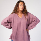 V-Neck Sweater A80 - Fall Cashmere CP Shades Sunset Mauve