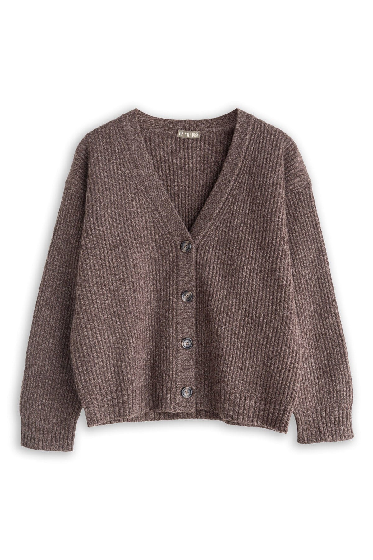 Vela Rib Cardigan Sweater - Fall 24 A80 - Fall Cashmere CP Shades Alabama/Marrone